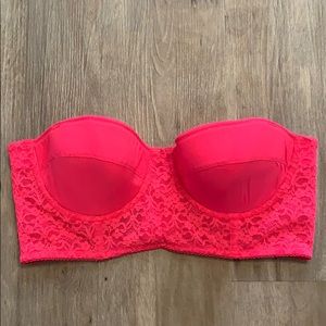 Aerie Hot Pink Strapless Bra